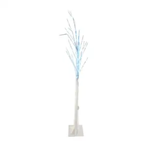 Árbol blanco decorativo con focos led tono blanco, 1.6m de altura / s…