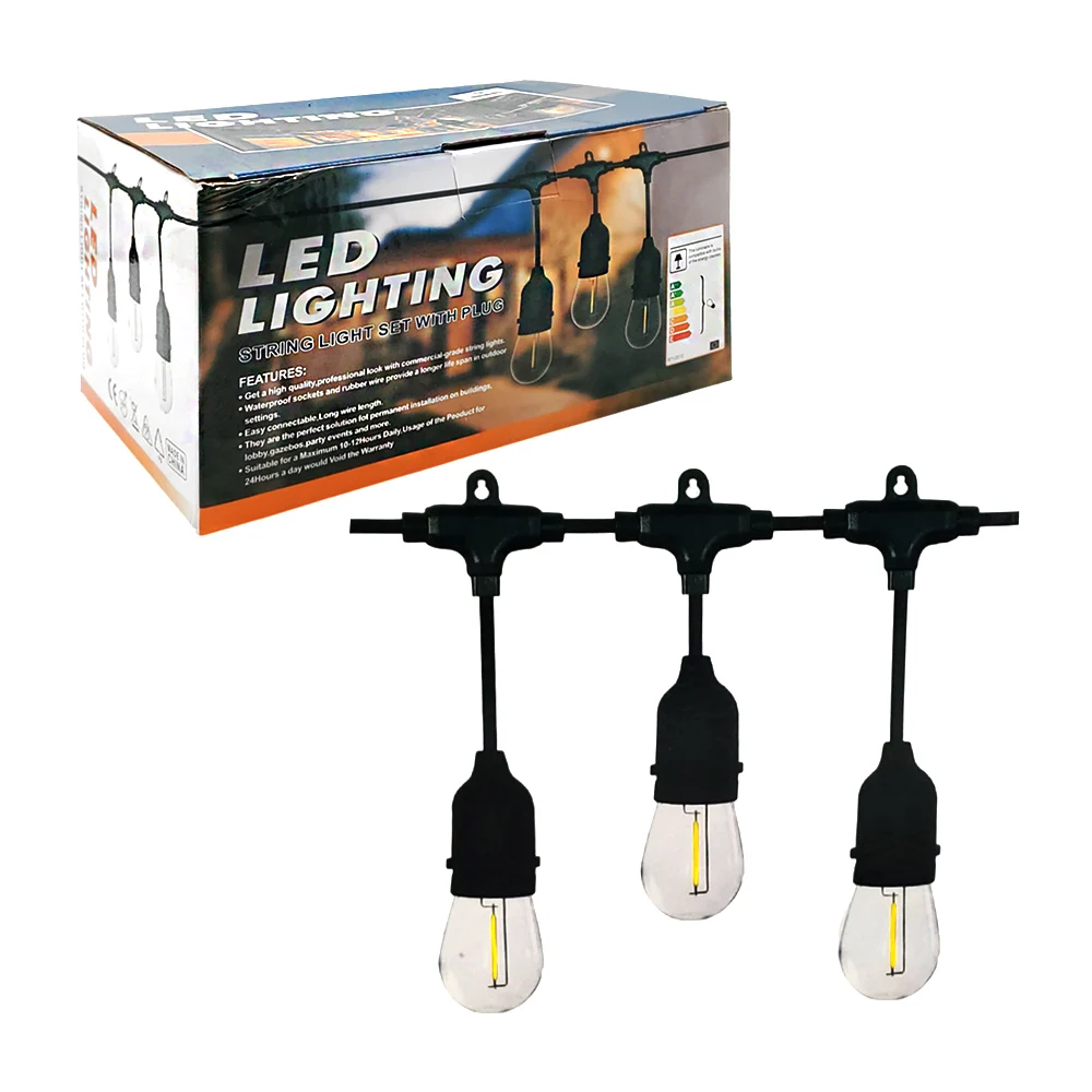 Serie de 10 focos multicolor, cable negro 5 metros / led lighting / o…