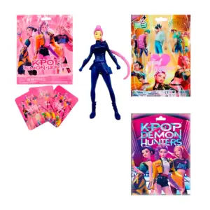 Sobre con muñeca kpop o saja boys y cartas de combate, variedad de mo…