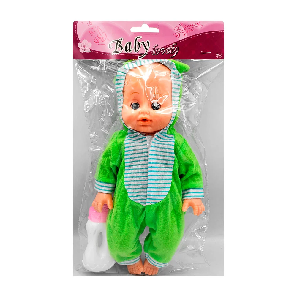 Muñeca bebé baby lovely con mameluco y biberón, varios colores / ts86…