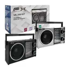 Bocina radio estilo retro de 7bandas, fm/am/sw + cable usb, variedad …