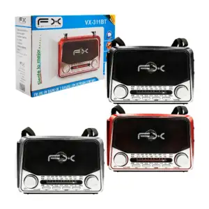 Radio bocina vintage de 3 bandas con reproductor mp3 + accesorios, va…