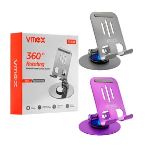 Soporte plegable metálico vmex con rotación de 360° para teléfono cel…