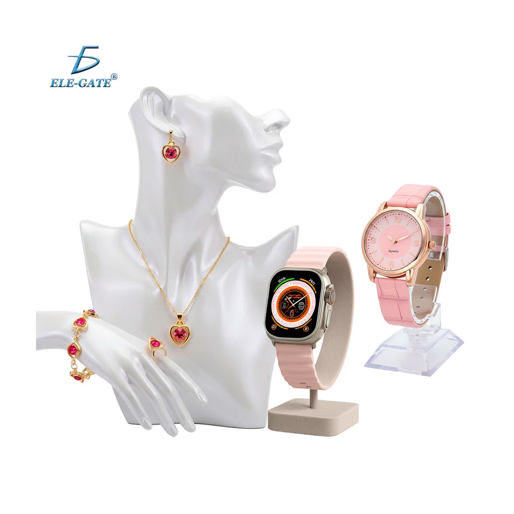 Kit de regalo, smartwatch, reloj de muñeca y set de joyería para dama…