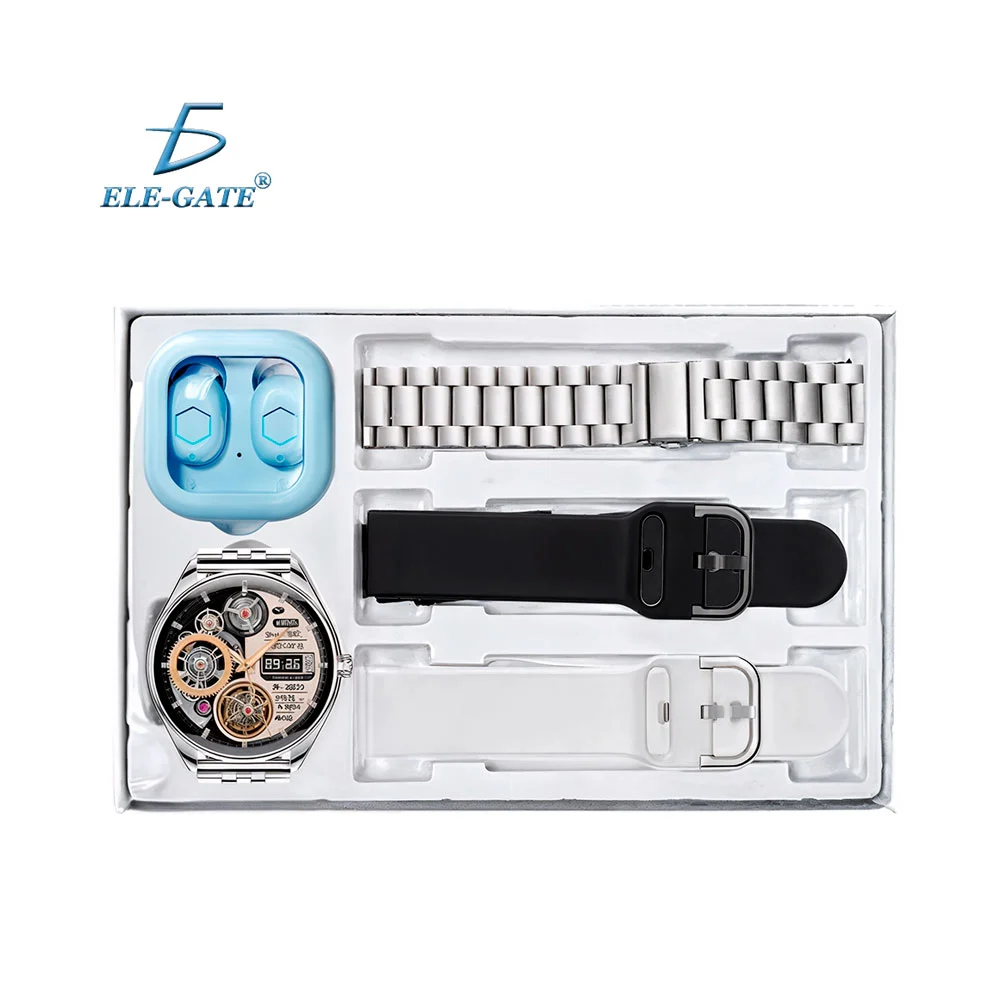 Kit smartwatch - gadget con 3 correas y audífonos bluetooth / wch.d92
