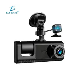 Cámara de salpicadero dvr para coche con 2 lentes y grabación bidirec…