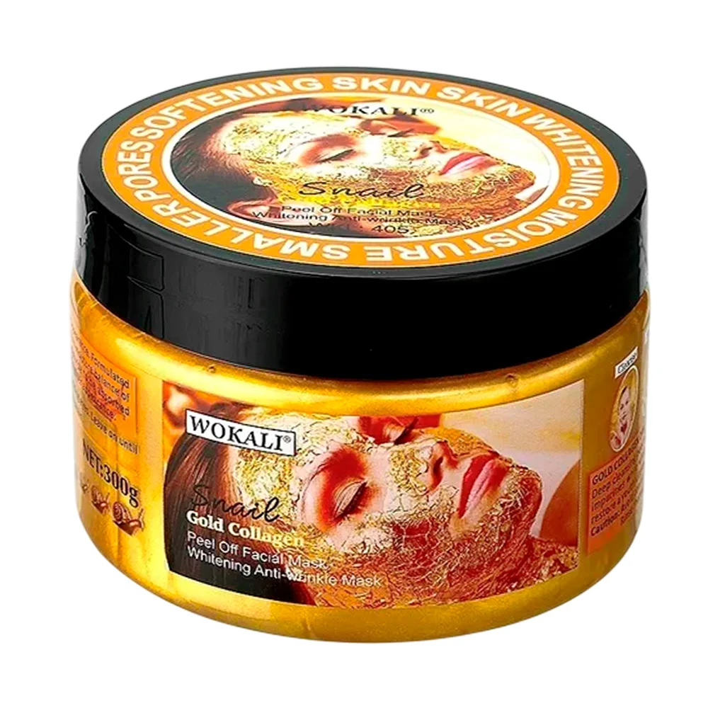 Mascarilla facial dorada con extractos de oro y baba de caracol, 300g…