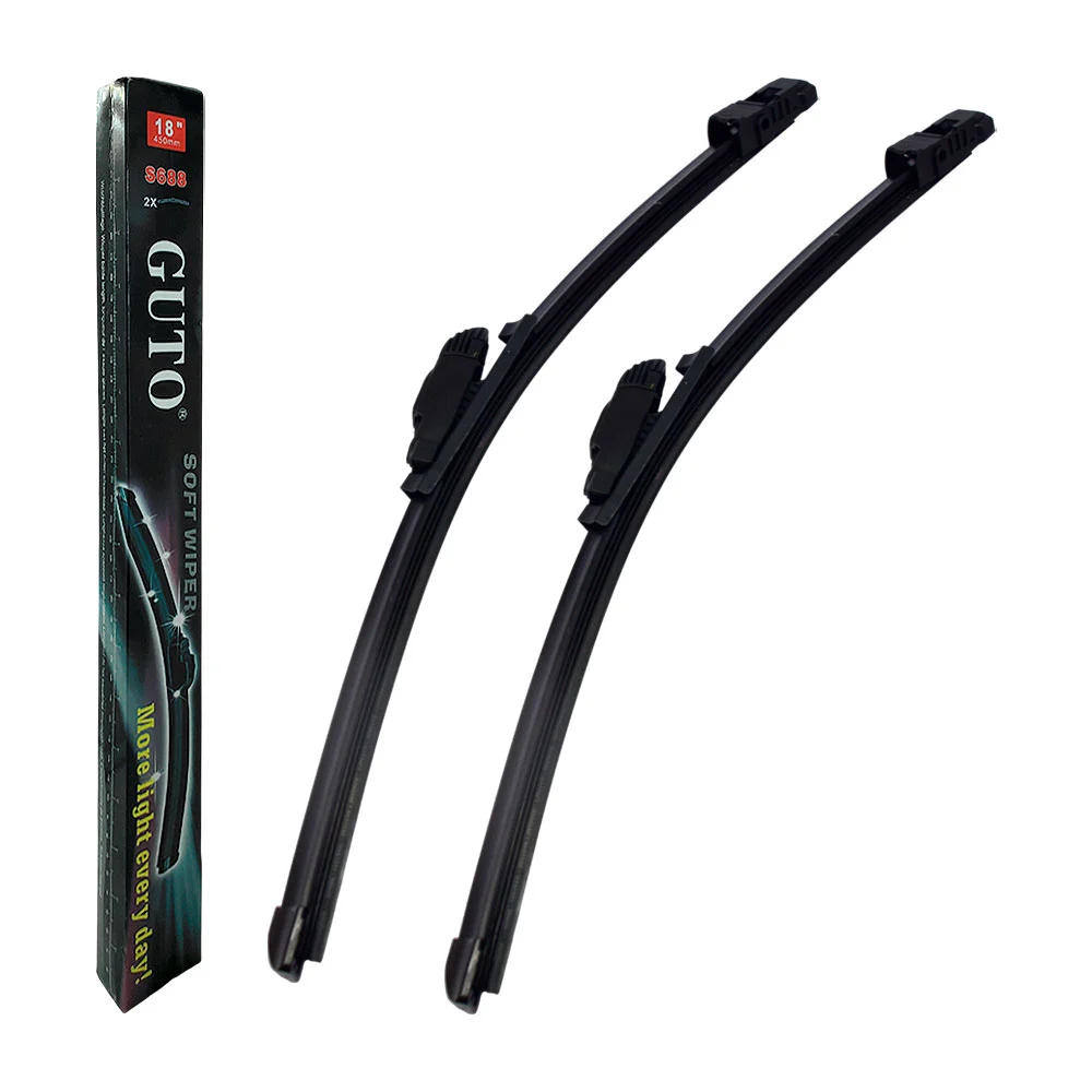 Par de limpiaparabrisas para coche con base y goma de plástico, 45cm