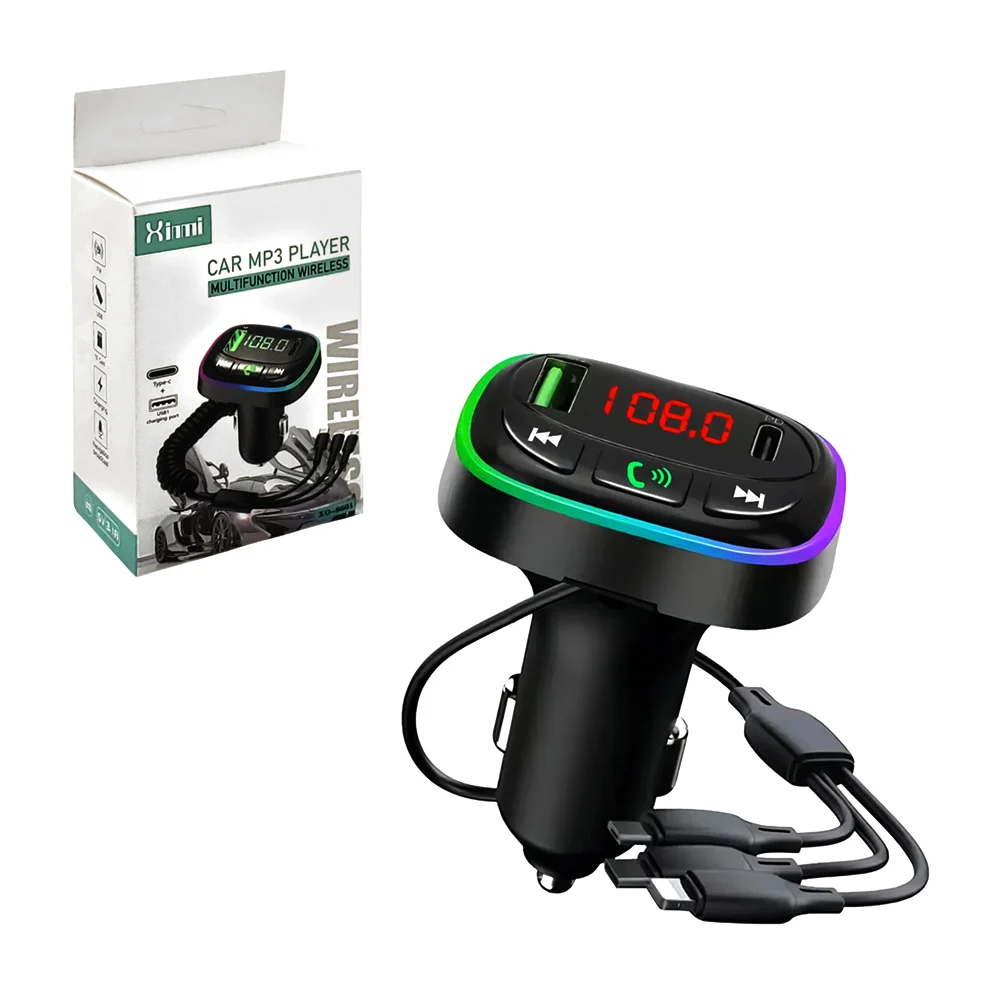 Cargador plug múltiple, control de sonido, entrada V8, tipo-c, lightn…
