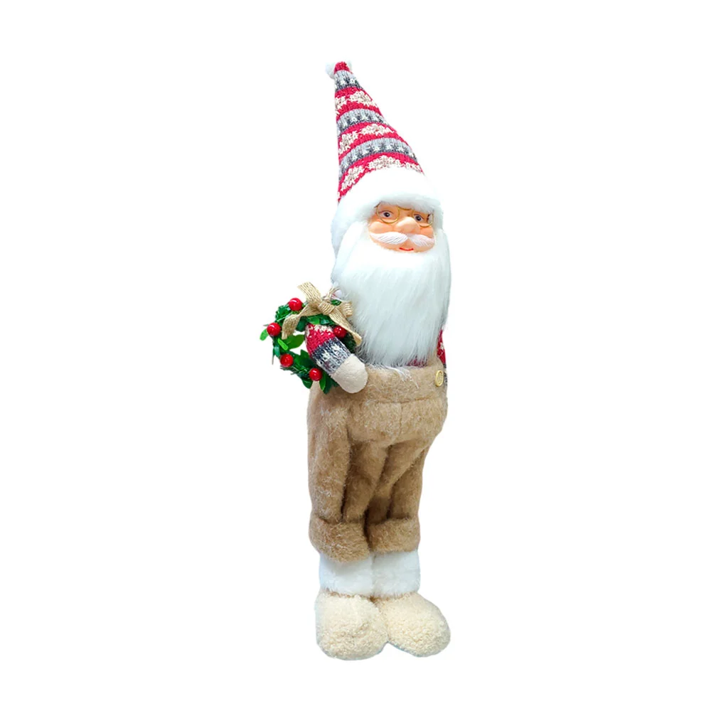 Adorno decorativo navideño con diseño de santa claus afelpado, 43cm, …
