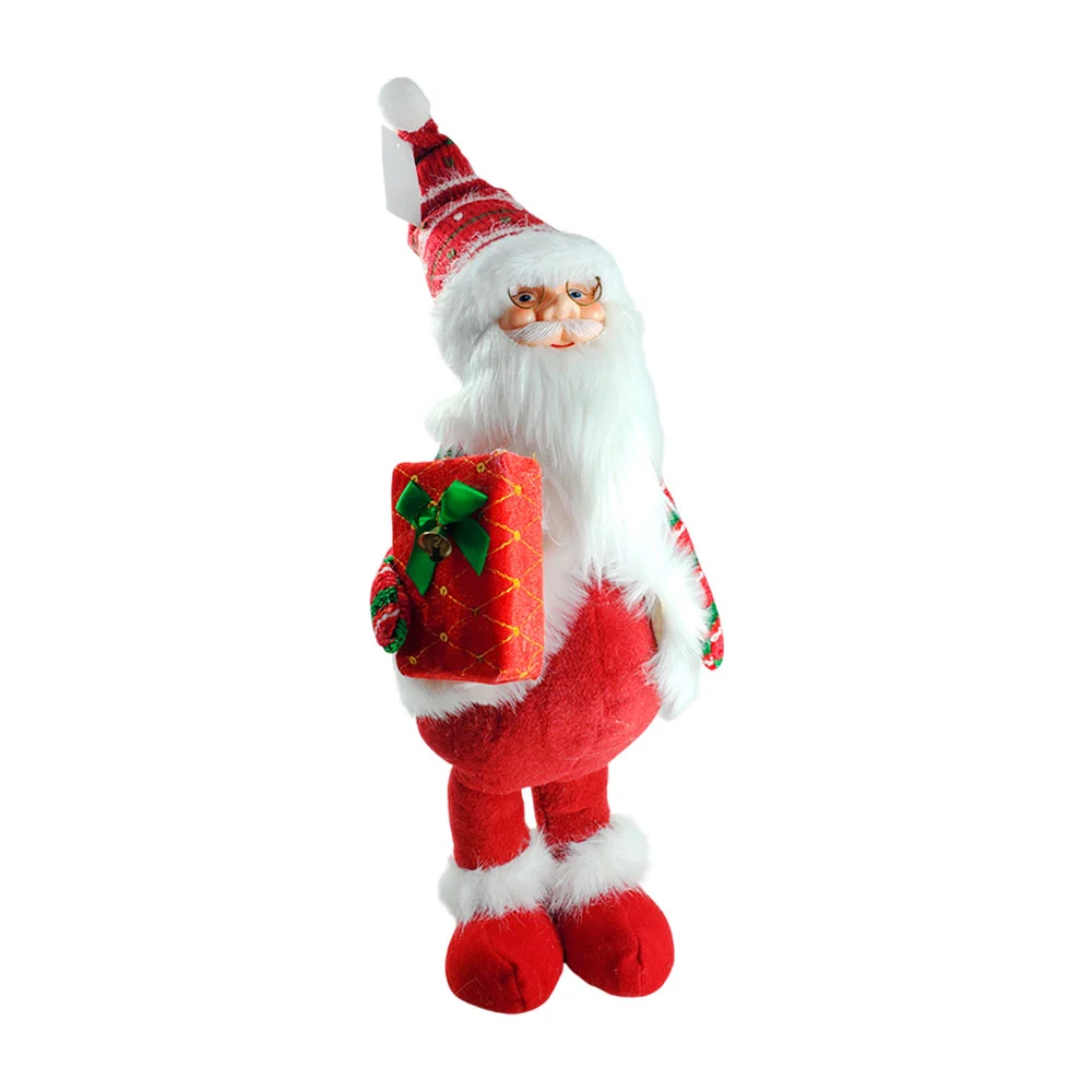 Figura de santa claus afelpada, 58cm, decorada con un regalo + base e…