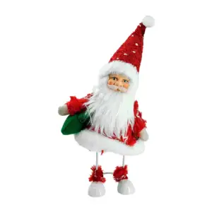 Figura afelpada de santa claus, 40cm, cuerpo con resorte, pies y base…