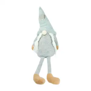 Figura decorativa de gnomo, 50cm, con gorro tejido y pies movibles, v…