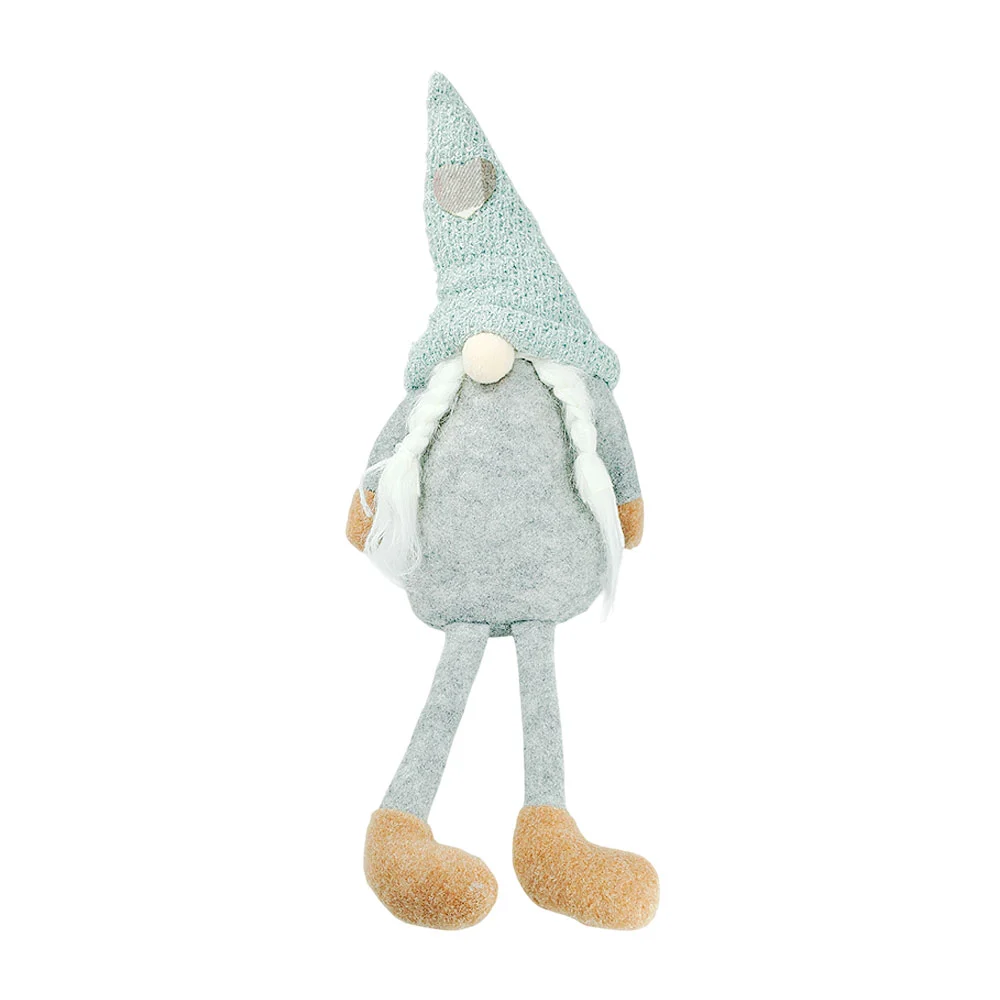 Figura decorativa de gnomo, 50cm, con gorro tejido y pies movibles, v…