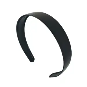 Diadema de plástico gruesa, diseño liso en color negro