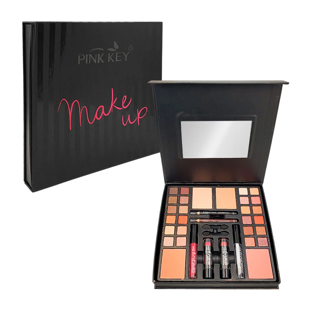 Kit de maquillaje pink key, con 24 sombras rubor, bronzer y labial / …