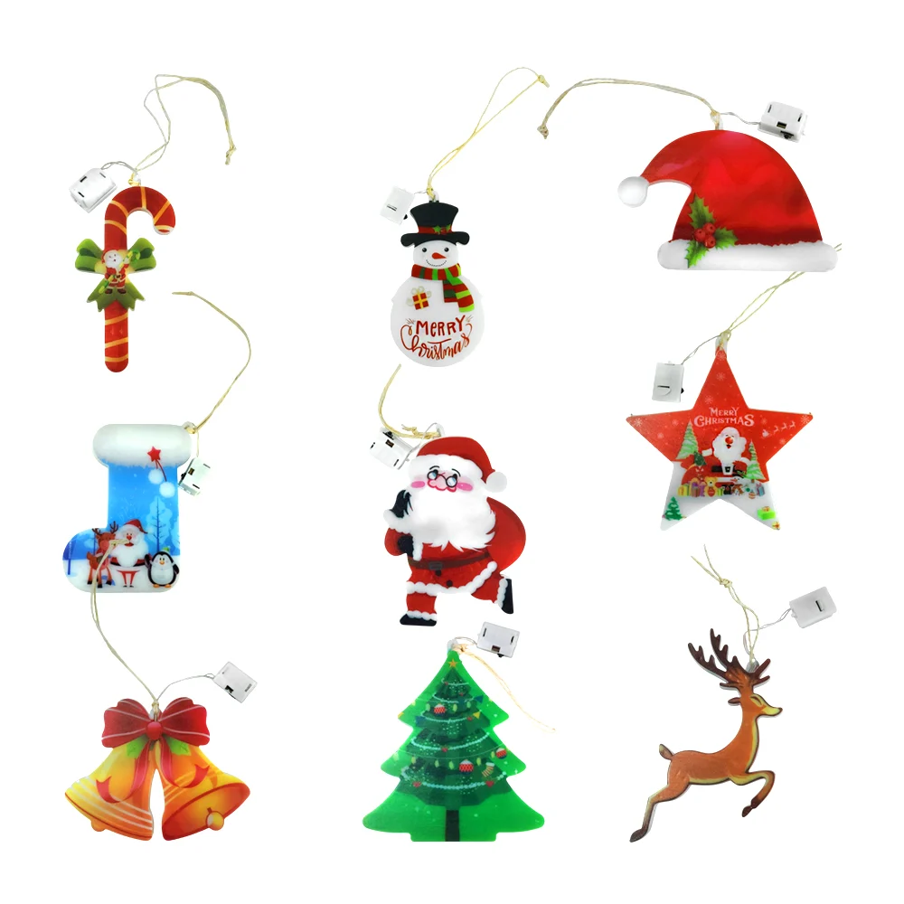 Adorno colgante 13cm aprox, navideño con luz led, variedad de modelos…