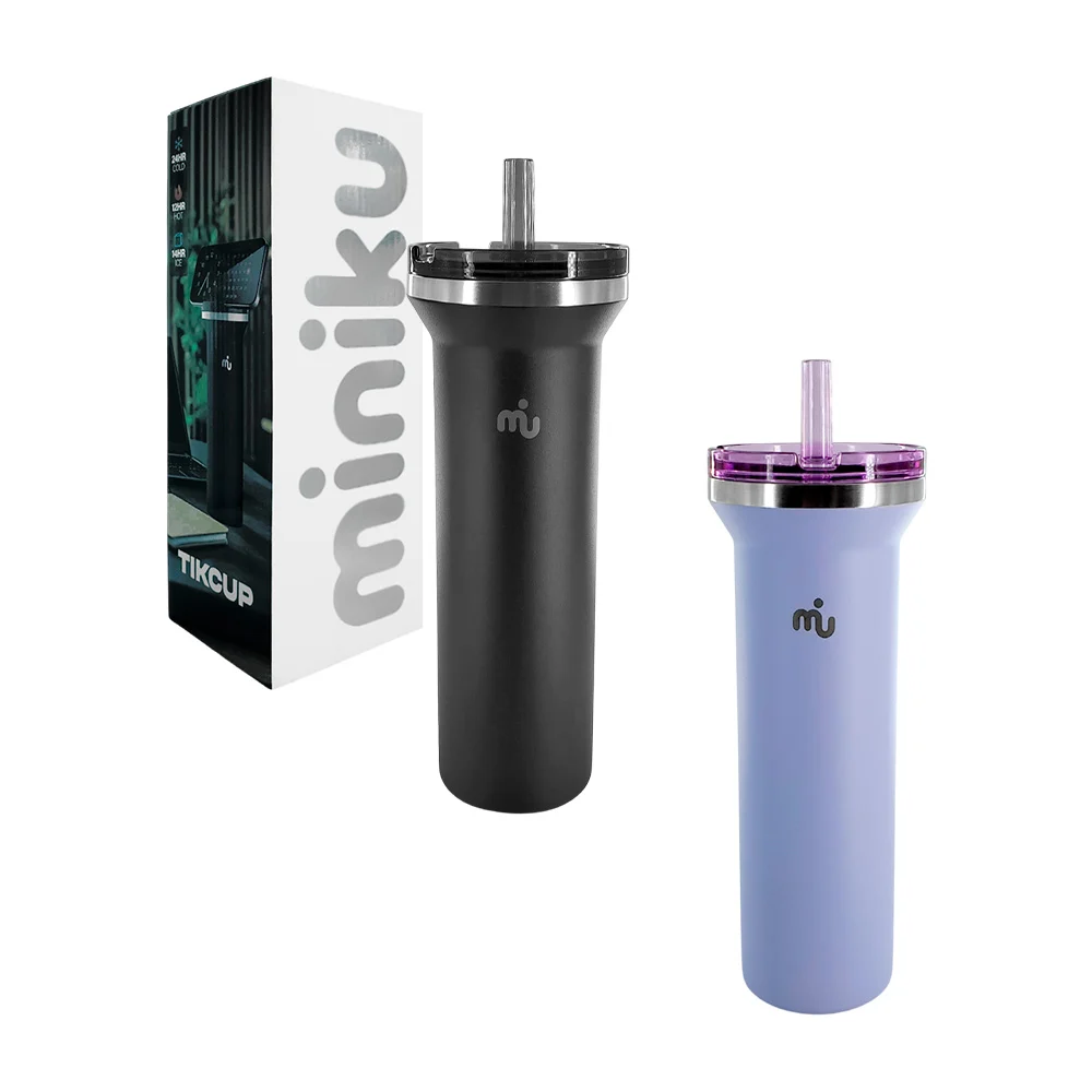 Termo de acero inoxidable, 1080ml + popote, tikcup, con soporte para …