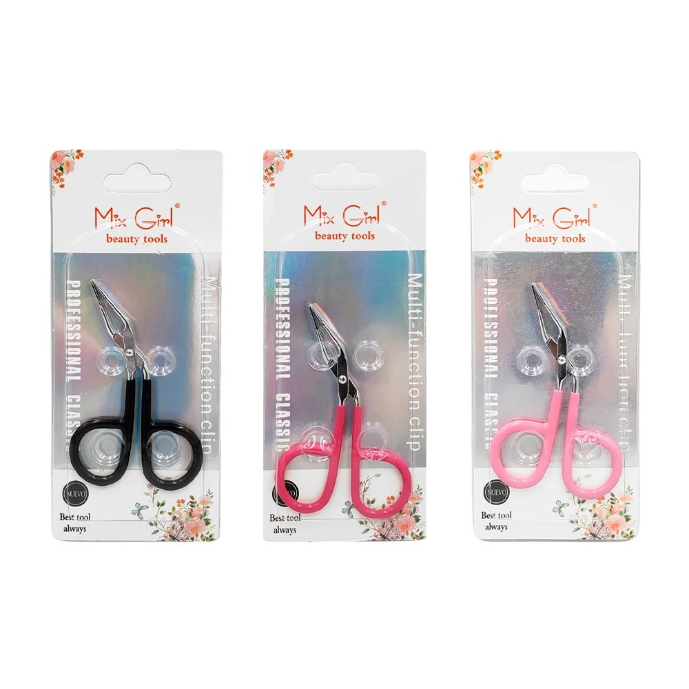 1pz pinza saca ceja, metálica, mango de goma, diseño ergonómico, colo…