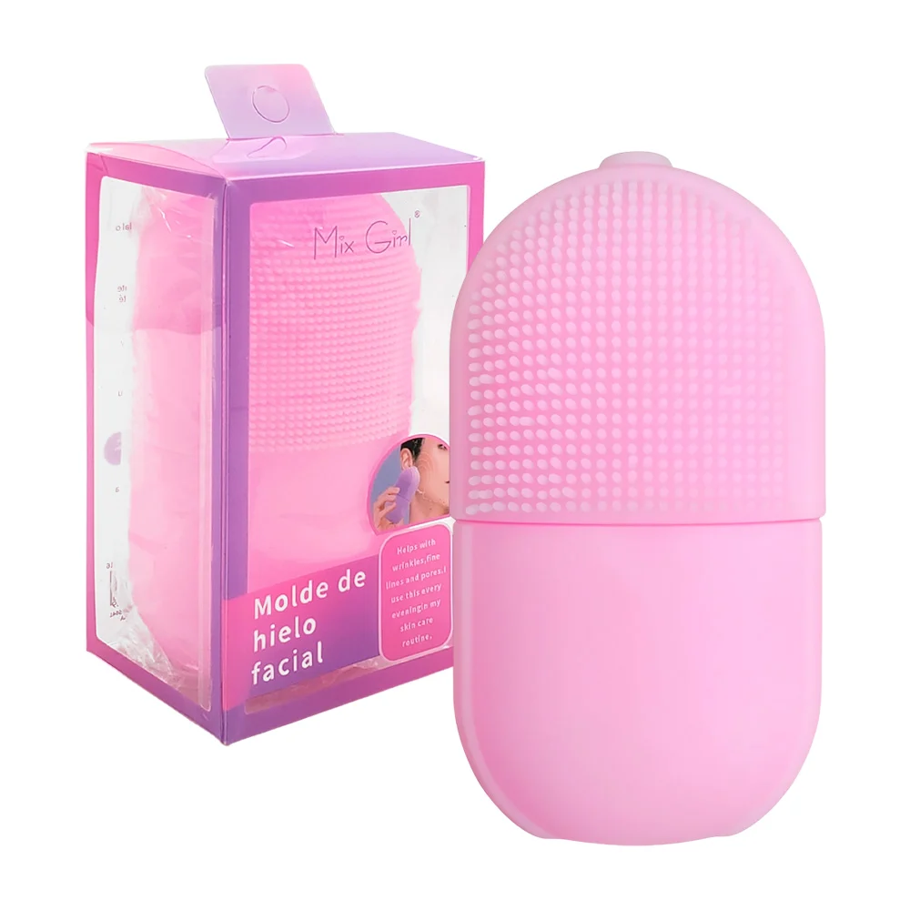 Masajeador facial de silicón, 2 en 1 con limpiador de brochas y molde…