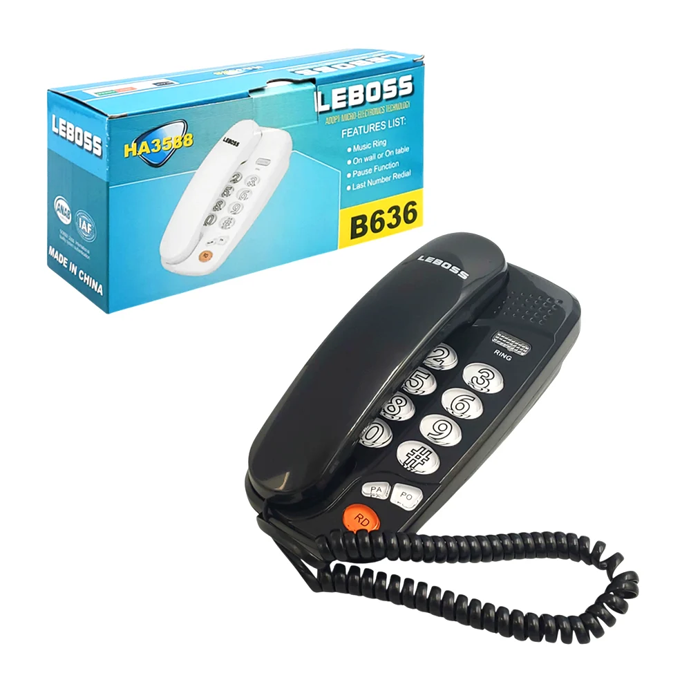 Teléfono alámbrico para casa, teclas numéricas grandes, variedad de c…