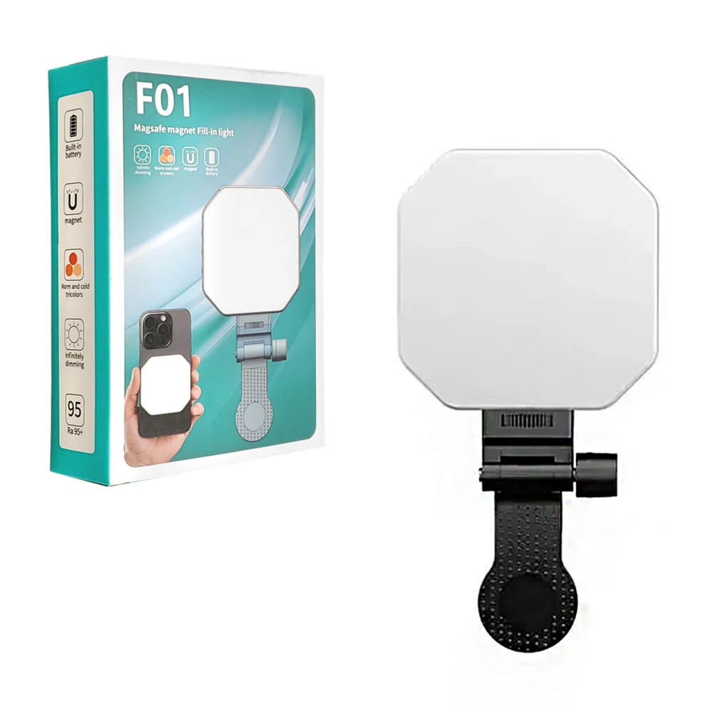 Mini lámpara led recargable para tomar fotos, pinza tipo clip / magne…