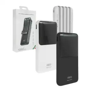 Power bank byz 10000mah, 4 en 1, pantalla, múltiples puertos de carga…