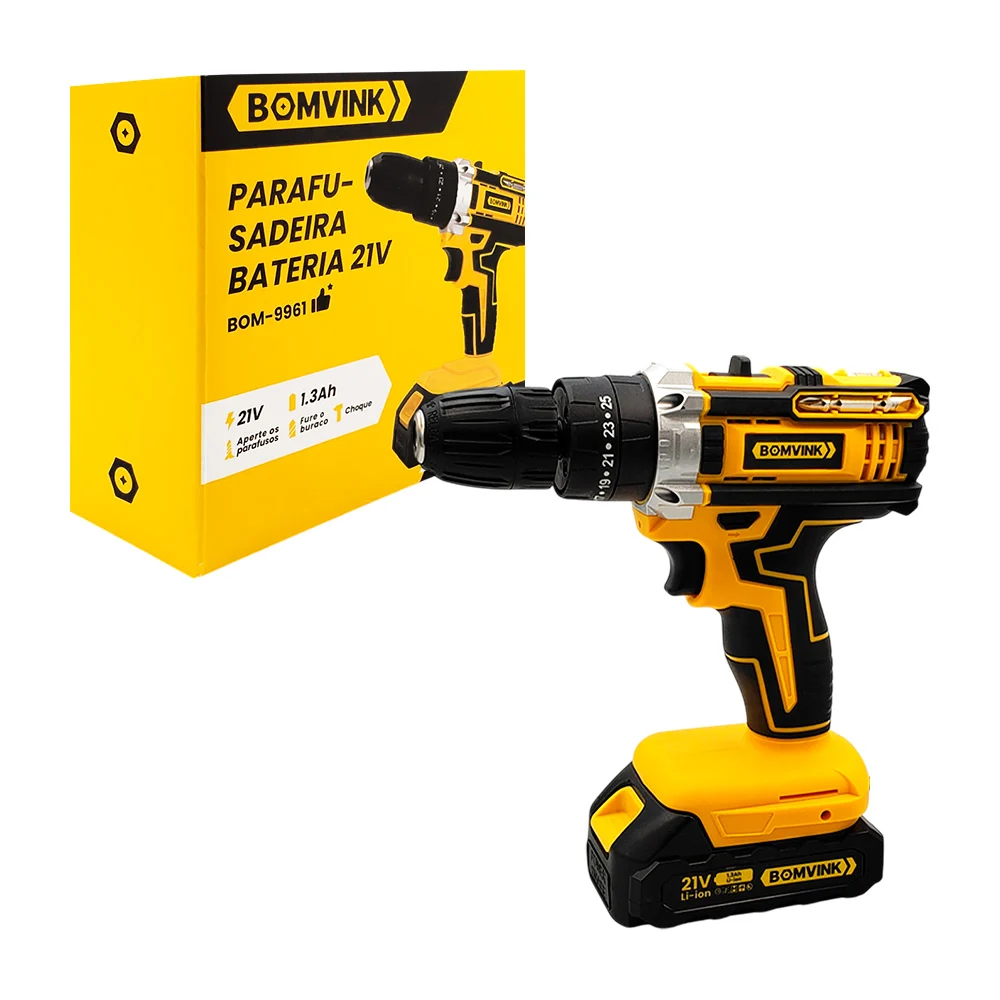 Taladro manual + bateria de 21v, 2 puntas intercambiables y un cargad…