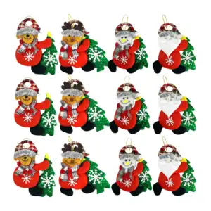 Paquete 12 adornos colgantes pequeños diseño de personaje navideño af…