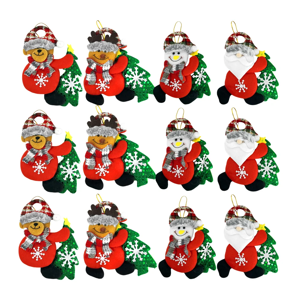 Paquete 12 adornos colgantes pequeños diseño de personaje navideño af…