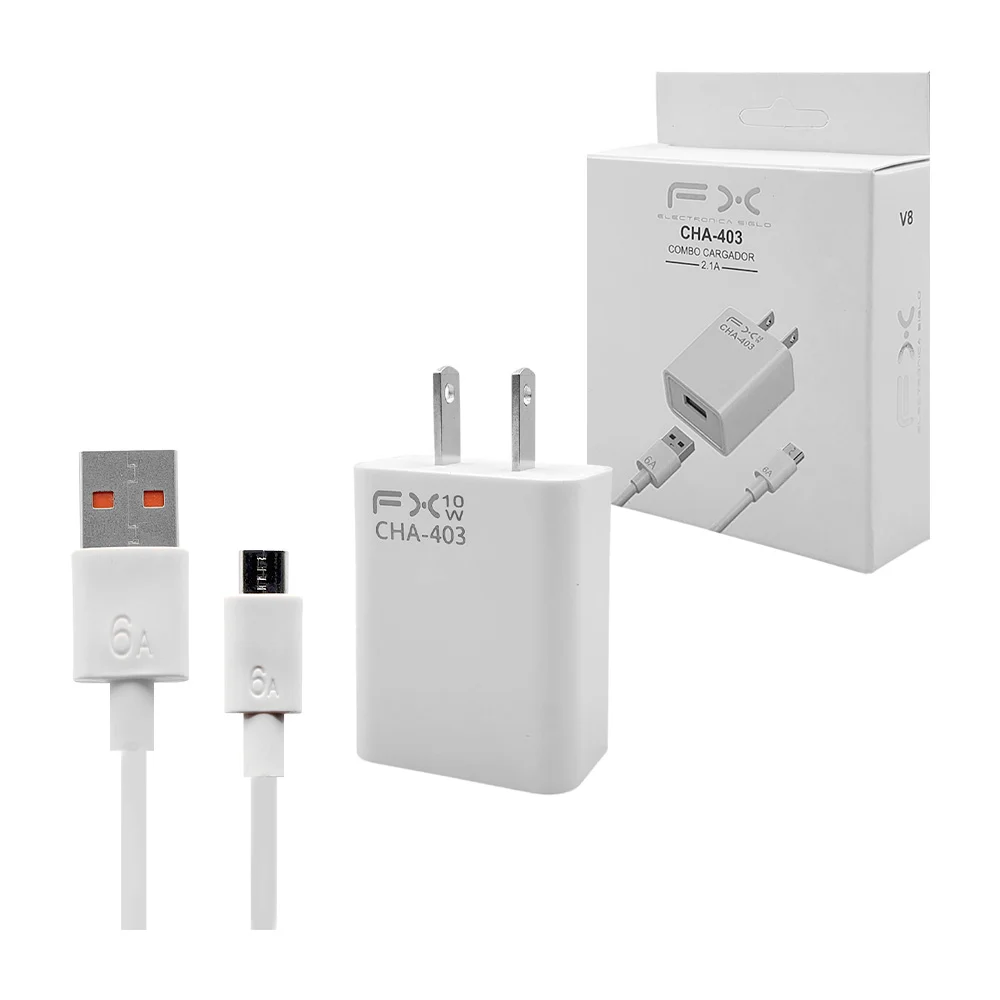 Combo cargador fx de carga rápida con entrada v8 / cha-403