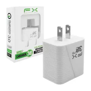 Cubo cargador fx de carga rápida 38w, puerto usb - entrada tipo c / c…