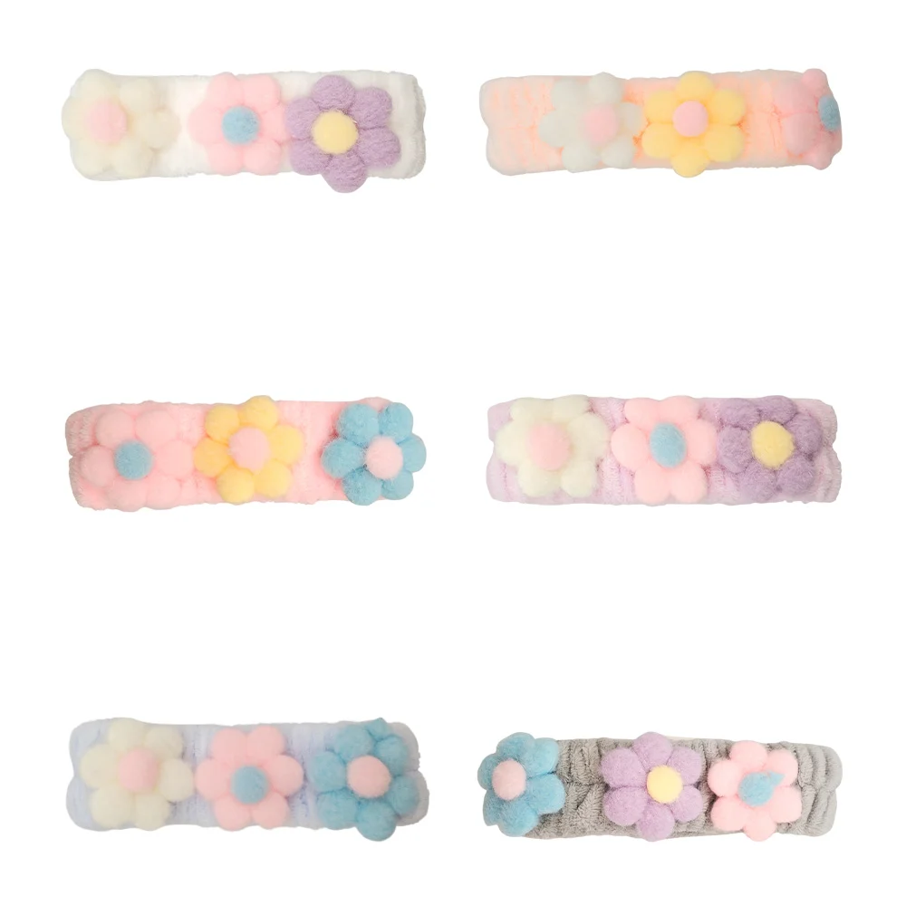 1pza banda afelpada sujetadora de cabello con flor decorativa, varied…