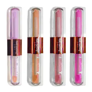 Lip gloss 2 en 1, hold morning para brillo y volumen, variedad de ton…