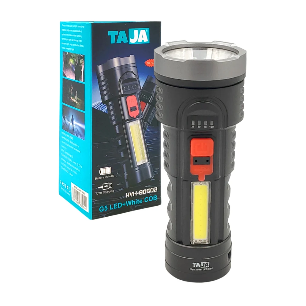 Lampara de mano taja multifuncional, con indicador de batería, usb re…