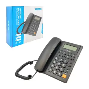 Teléfono de cable it-blue, sonido nítido, identificador y registro de…