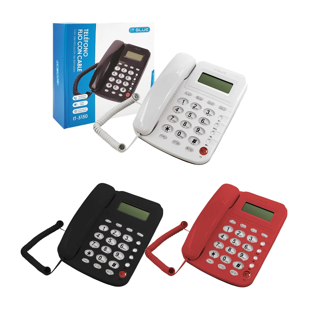 Telefono fijo it-blue alámbrico para casa, diseño elegante, variedad …