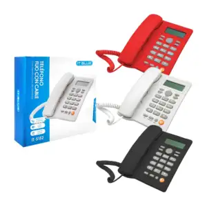 Teléfono de cable it-blue con identificador y registro de llamadas, v…
