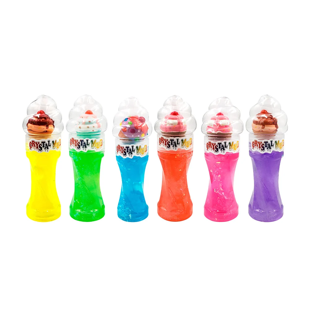 Bote de slime en forma de postre con bolitas de colores + squeeze / j…