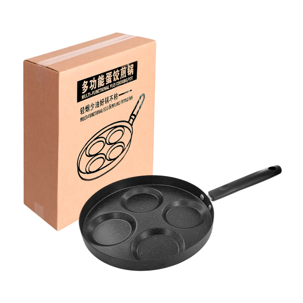 Sartén antiadherente con 4 espacios circulares, 24cm y mango de plást…