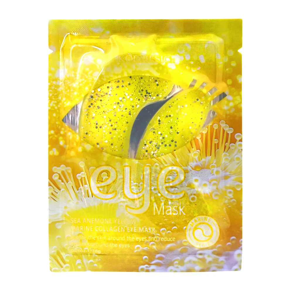 Mascarilla de gel para ojos, colágeno marino amarillo para lineas de …
