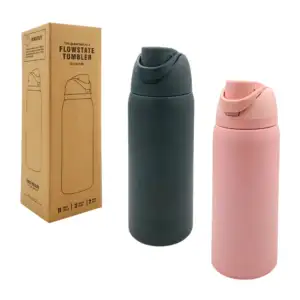 Termo liso de acero inoxidable con capacidad de 1lt aprox + popote va…