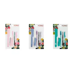 Kit de belleza para cejas, yong, 4 artículos + repuesto de navaja, va…