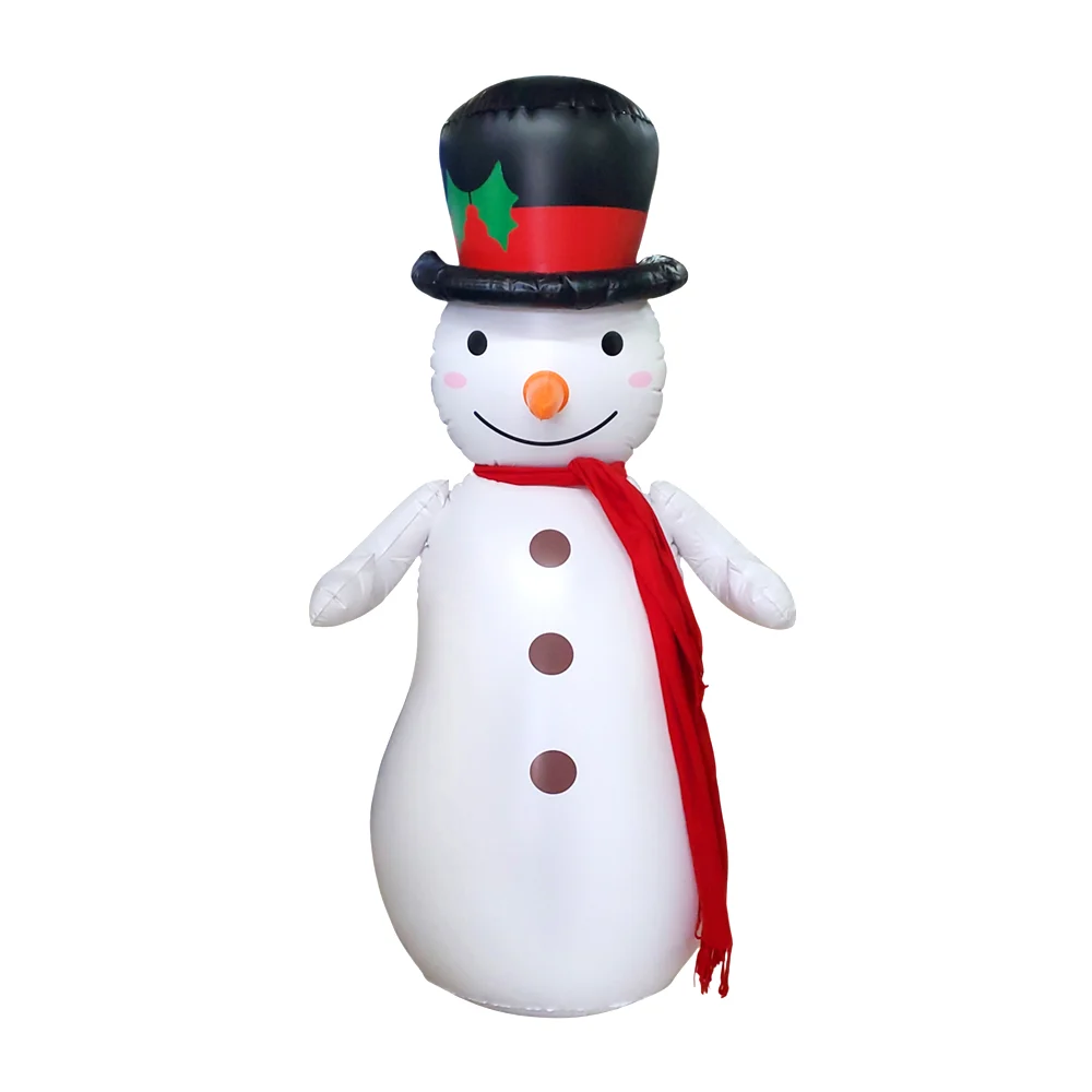 Inflable navideño en forma de muñeco de nieve con luz led, 130cm + bu…