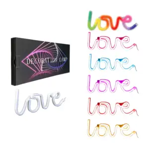 Lámpara letrero led decorativo usb en forma de frase love, variedad d…