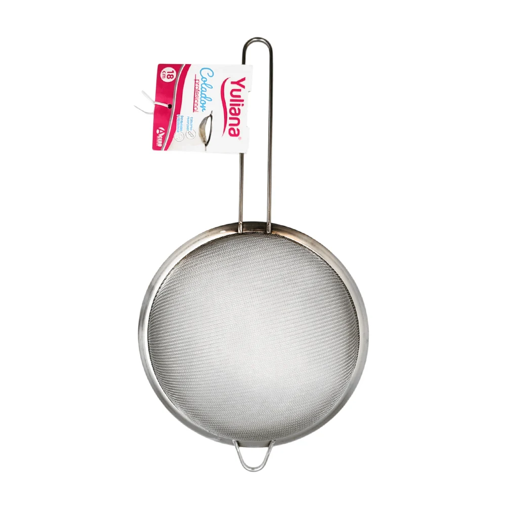Colador profesional reforzado de acero inoxidable, 18cm / m-69180