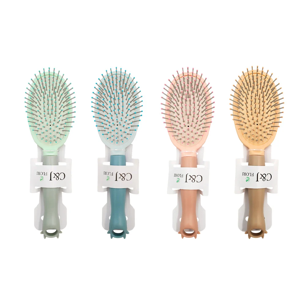 1 pza peine color pastel con cerdas suaves, oyuelo con orejitas para …