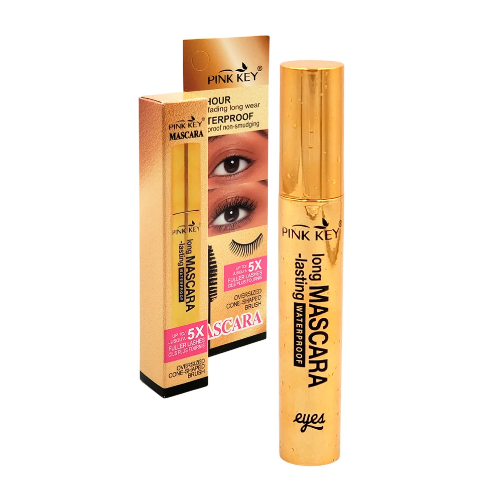 Rímel mascara para pestañas pink key a prueba de agua de larga duraci…