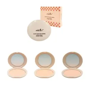 Polvo compacto pink key con efecto terciopelo, variedad de tonos / pk…