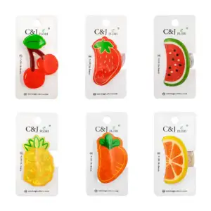 1pza mini pinza para el cabello en forma de fruta, 6cm, variedad de m…